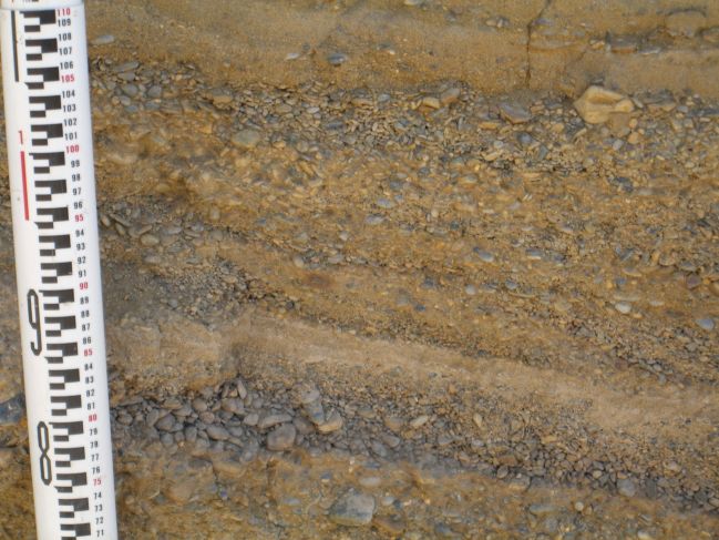  2006:09:11 01:01:47   NE BeachRdg1 - E side of gully - close-up of clast supported small pebble cgl.jpg